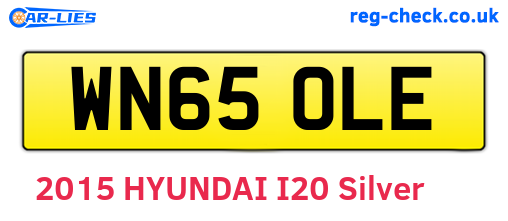 WN65OLE are the vehicle registration plates.