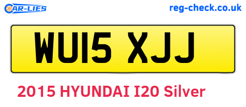 WU15XJJ are the vehicle registration plates.