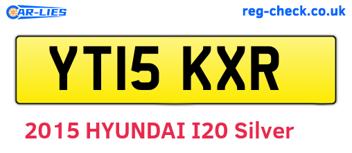 YT15KXR are the vehicle registration plates.