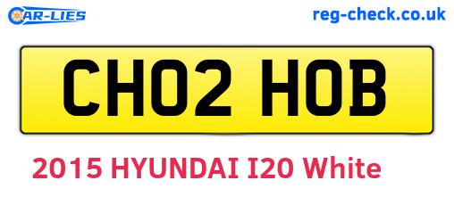 CH02HOB are the vehicle registration plates.