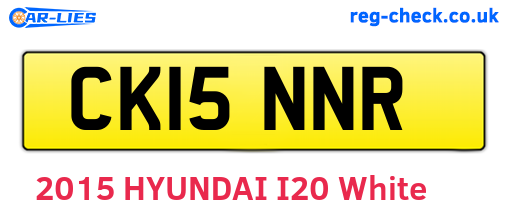 CK15NNR are the vehicle registration plates.
