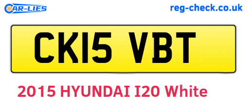 CK15VBT are the vehicle registration plates.