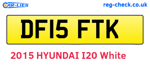 DF15FTK are the vehicle registration plates.