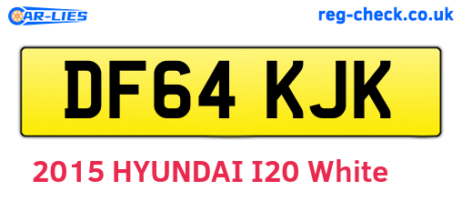 DF64KJK are the vehicle registration plates.