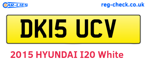 DK15UCV are the vehicle registration plates.