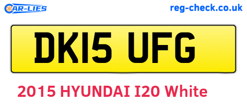 DK15UFG are the vehicle registration plates.