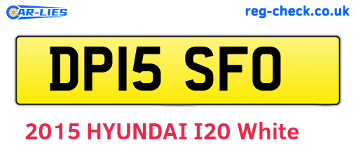 DP15SFO are the vehicle registration plates.