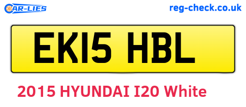 EK15HBL are the vehicle registration plates.