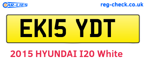 EK15YDT are the vehicle registration plates.