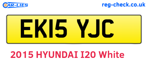 EK15YJC are the vehicle registration plates.
