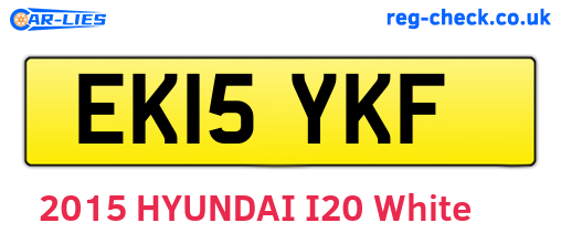 EK15YKF are the vehicle registration plates.