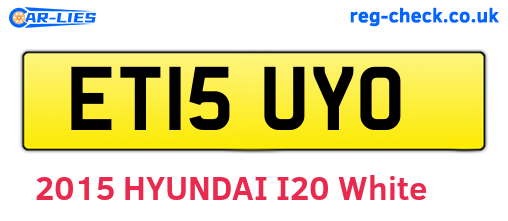 ET15UYO are the vehicle registration plates.