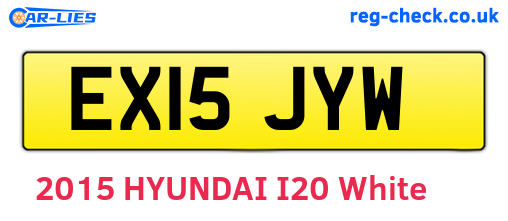 EX15JYW are the vehicle registration plates.