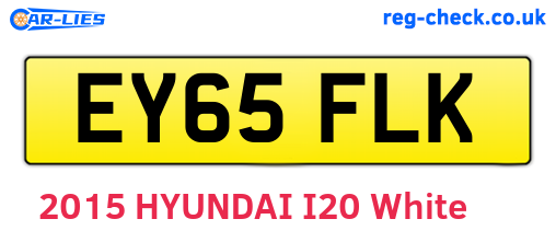 EY65FLK are the vehicle registration plates.