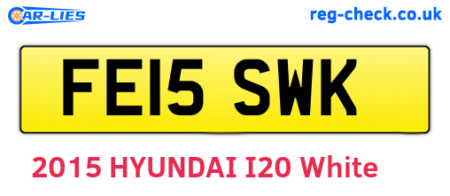 FE15SWK are the vehicle registration plates.