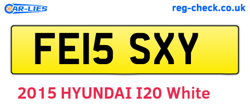 FE15SXY are the vehicle registration plates.