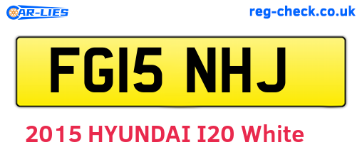 FG15NHJ are the vehicle registration plates.