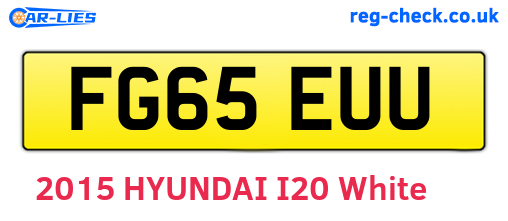 FG65EUU are the vehicle registration plates.