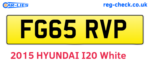 FG65RVP are the vehicle registration plates.