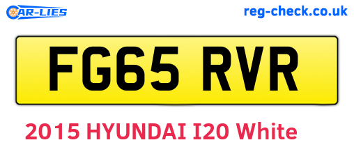 FG65RVR are the vehicle registration plates.