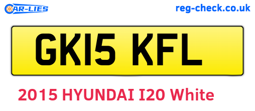 GK15KFL are the vehicle registration plates.