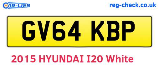 GV64KBP are the vehicle registration plates.