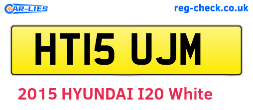 HT15UJM are the vehicle registration plates.
