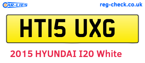 HT15UXG are the vehicle registration plates.