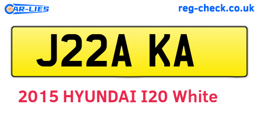 J22AKA are the vehicle registration plates.