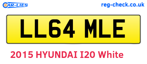 LL64MLE are the vehicle registration plates.