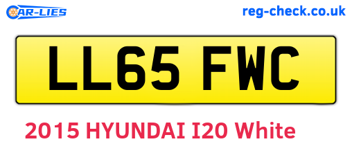 LL65FWC are the vehicle registration plates.