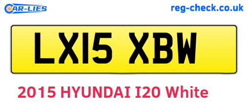 LX15XBW are the vehicle registration plates.