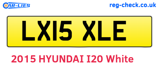 LX15XLE are the vehicle registration plates.