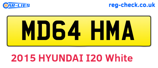 MD64HMA are the vehicle registration plates.