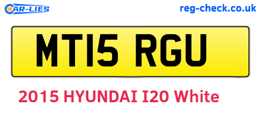 MT15RGU are the vehicle registration plates.