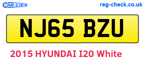 NJ65BZU are the vehicle registration plates.