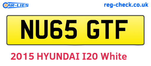 NU65GTF are the vehicle registration plates.