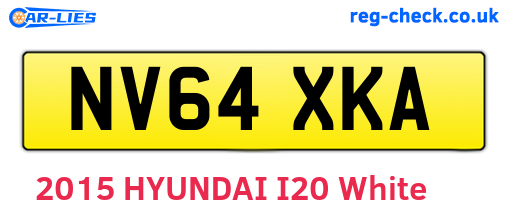 NV64XKA are the vehicle registration plates.