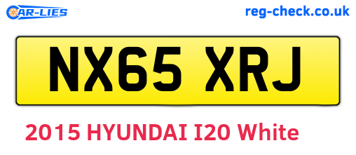 NX65XRJ are the vehicle registration plates.