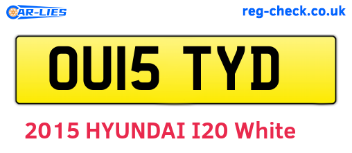 OU15TYD are the vehicle registration plates.