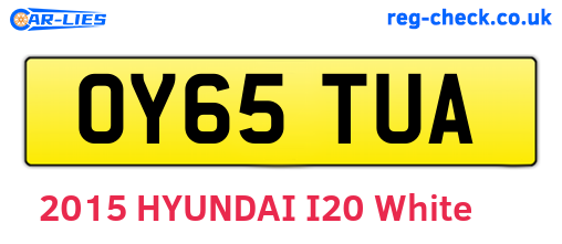 OY65TUA are the vehicle registration plates.