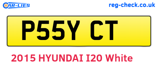P55YCT are the vehicle registration plates.