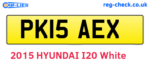 PK15AEX are the vehicle registration plates.
