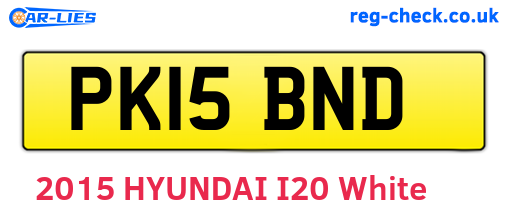 PK15BND are the vehicle registration plates.