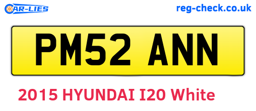 PM52ANN are the vehicle registration plates.