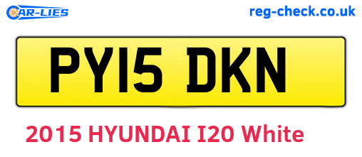 PY15DKN are the vehicle registration plates.