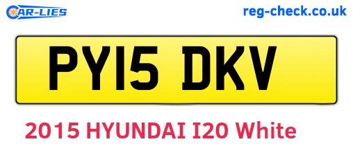 PY15DKV are the vehicle registration plates.