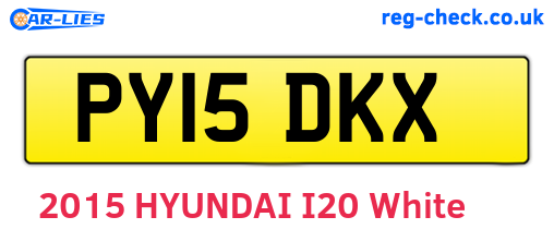 PY15DKX are the vehicle registration plates.