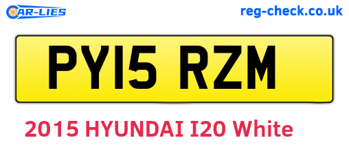 PY15RZM are the vehicle registration plates.