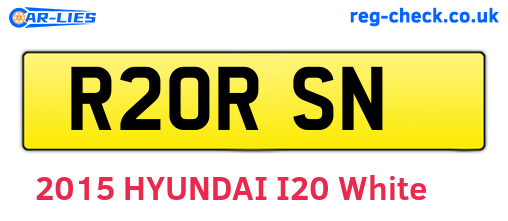 R20RSN are the vehicle registration plates.